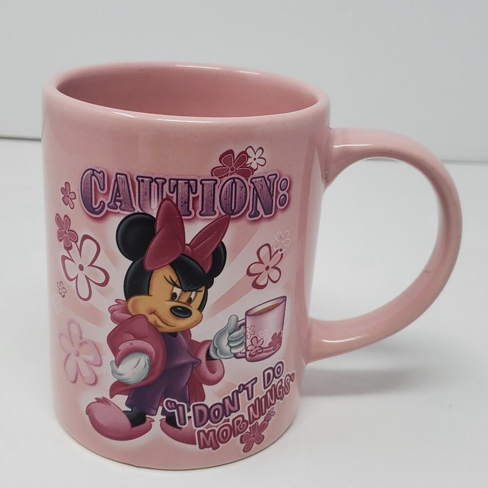 Disney Jerry Leigh Minnie Mouse pink coffee mug 16 Oz Oversized Great condition